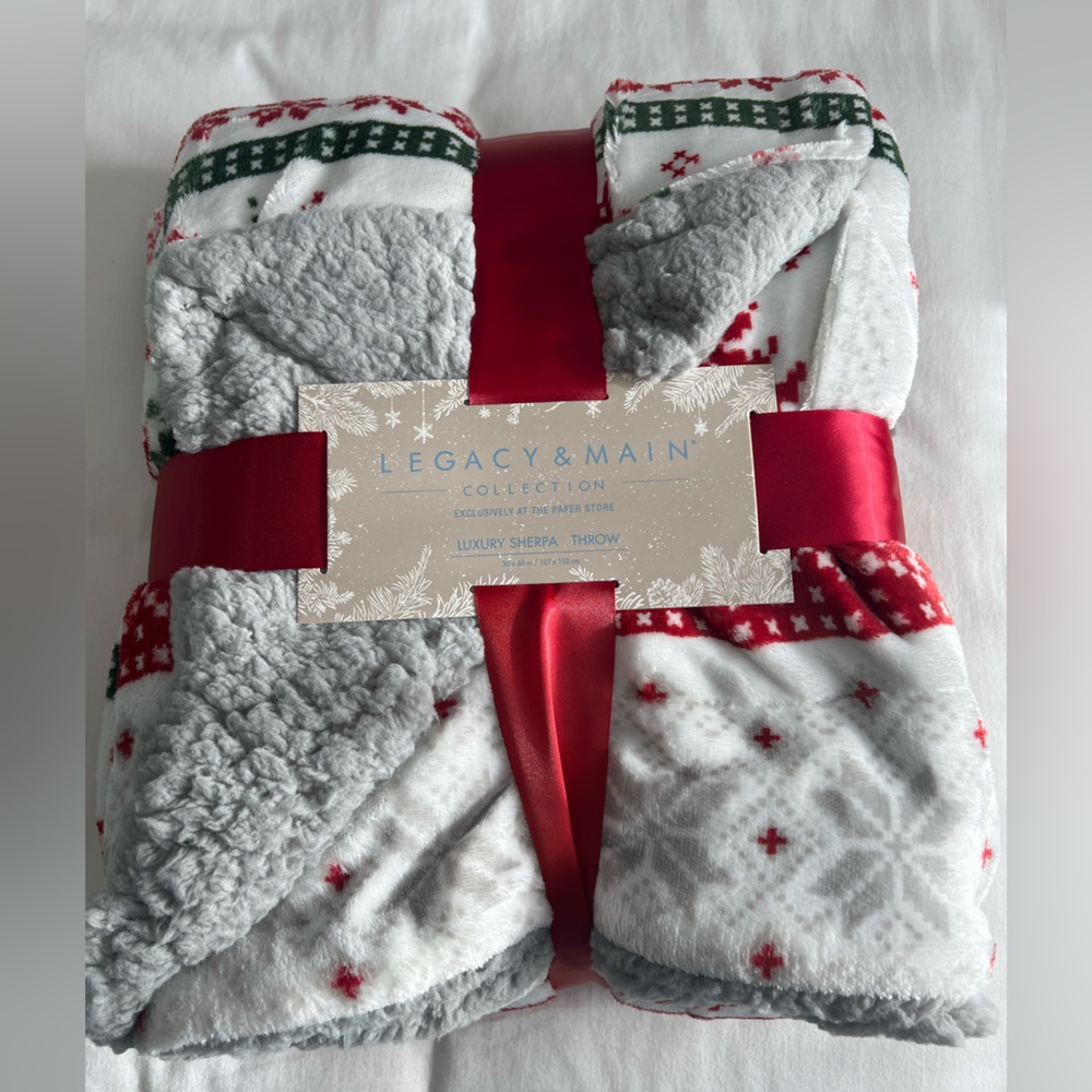 Legacy & Main - Holiday Sherpa Throw Blanket. 
New with Tags.